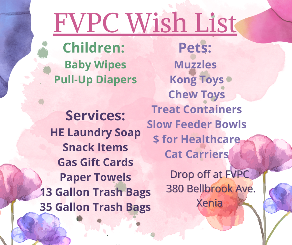 FVPC Wish Lists Also On Amazon & Chewy