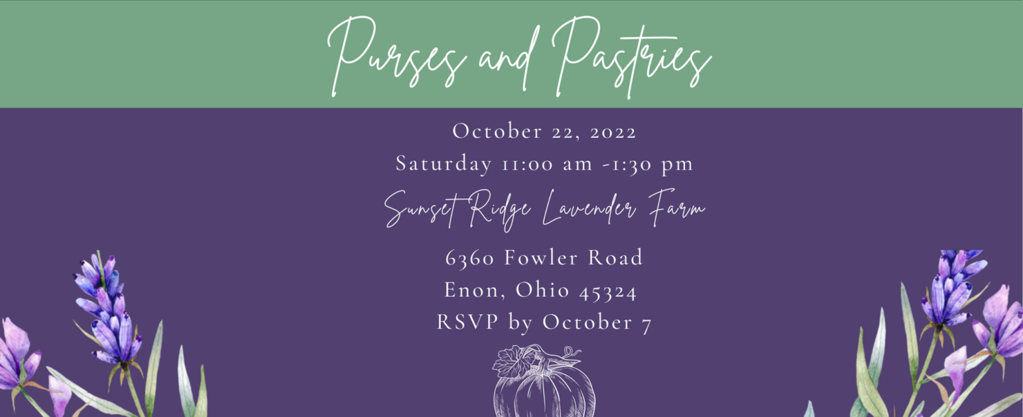 Purses and Pastries Set for Oct. 22 at 11 AM