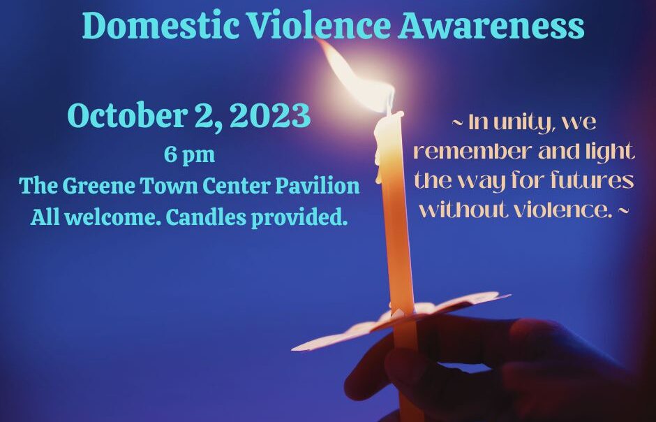 Join us on Candlelight Vigil: October 2 at 6 pm at the Greene Town Center